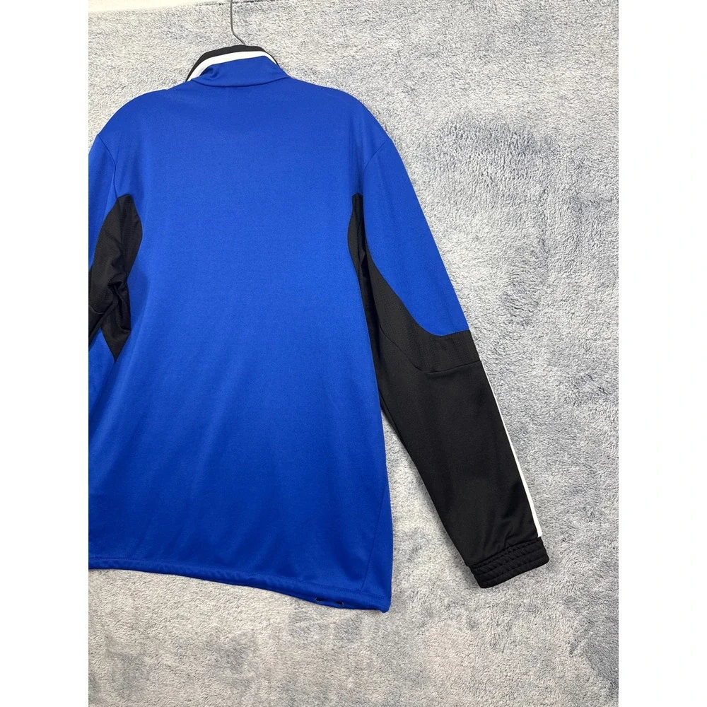 Adidas Mens XL Blue ClimaCool Frederick Soccer Quarter Zip Training Top Pullover